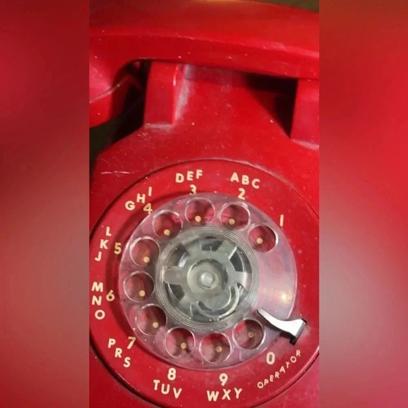 OLD Stromberg Carlson Classic Red Vintage Fashioned Desk Rotary Telephone Phone - Picture 6 of 14